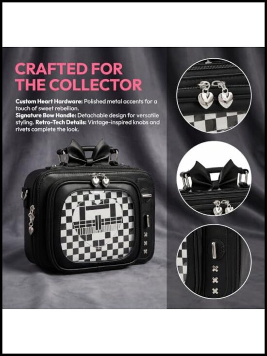 Novelty TV Style Ita Bag Backpack Cute Pin Display Purses with 4 Inserts
